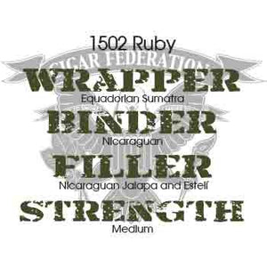 1502 Cigars Ruby Equadorian Sumatra Wrapper