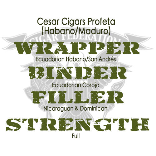 Cesar Cigars Profeta WBFS