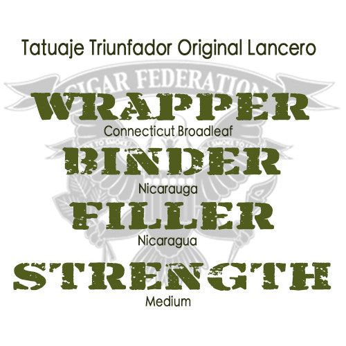 Tatuaje El Triunfador Original Lancero WBFS